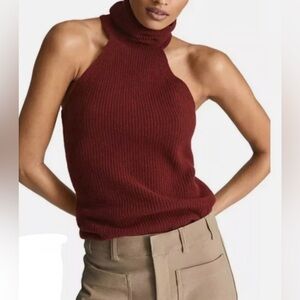 - Reiss cashmere blend turtleneck sweater size M rustic color sleeveless